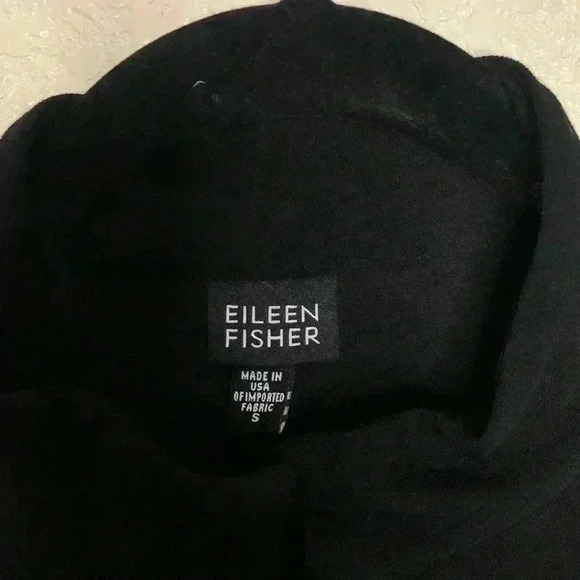 EILEEN FISHER Black Zip Up Viscose Jacket Shirt - Picture 6 of 11